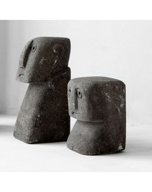 Statue de pierre Sumba grise - 4x5x11 cm