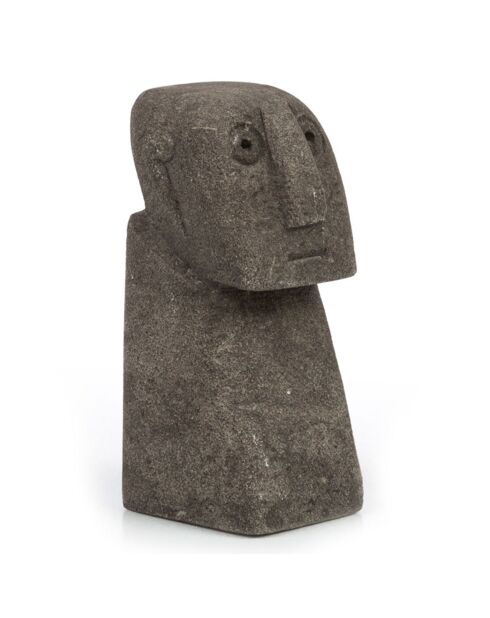 Statue de pierre Sumba grise - 4x5x11 cm