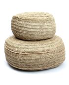 Pouf en jonc de mer naturel - D.60xH.35 cm