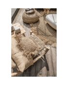 Pouf en jonc de mer naturel - D.60xH.35 cm