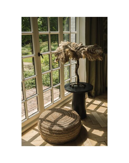 Pouf en jonc de mer naturel - D.60xH.35 cm