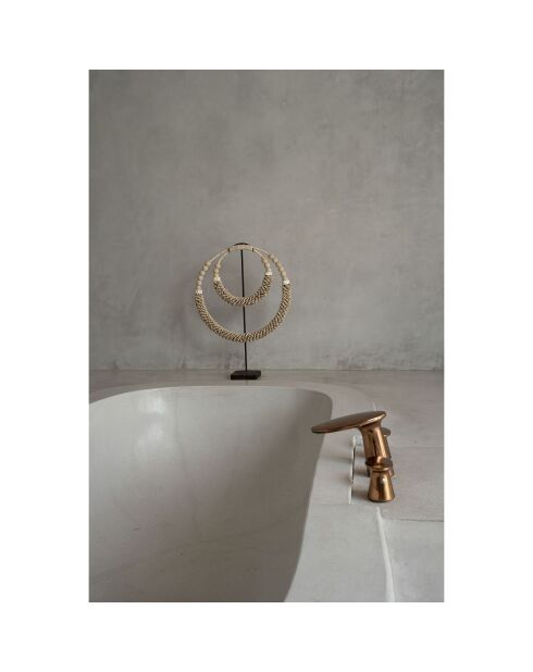 Collier double coquillage sur pied naturel - 35x10x55 cm