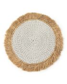 Set de table jonc de mer blanc/beige - D.45 cm