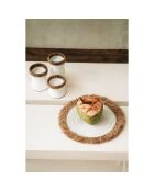 Set de table jonc de mer blanc/beige - D.45 cm