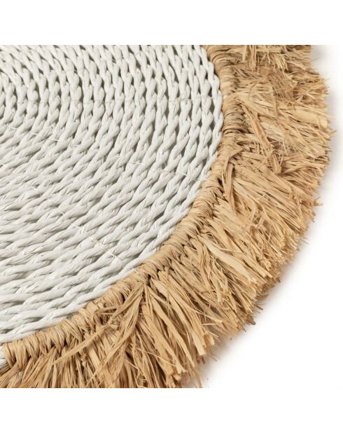 Set de table jonc de mer blanc/beige - D.45 cm