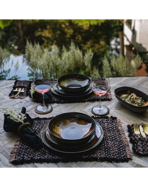 4 Sets de table Oh My Gee noir/cuivré - 50x35 cm