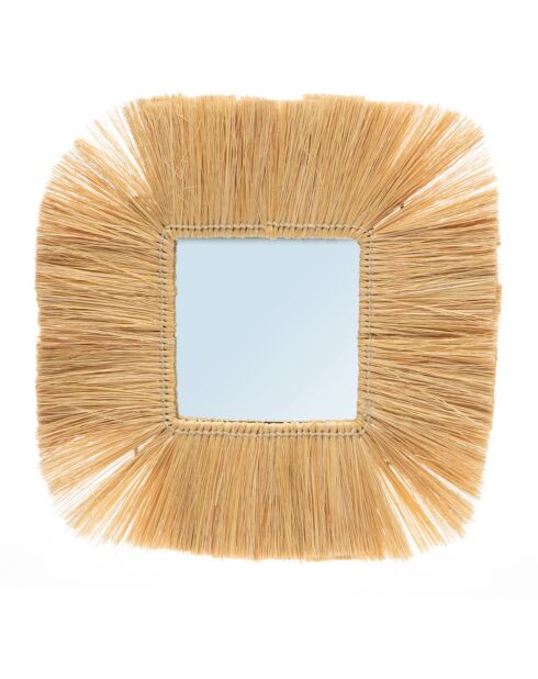Miroir Goa naturel - 48x48 cm