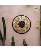 Cozumel zwart/bruin wandbord - D.70 cm