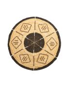 Cozumel zwart/bruin wandbord - D.70 cm