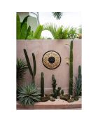 Cozumel zwart/bruin wandbord - D.70 cm