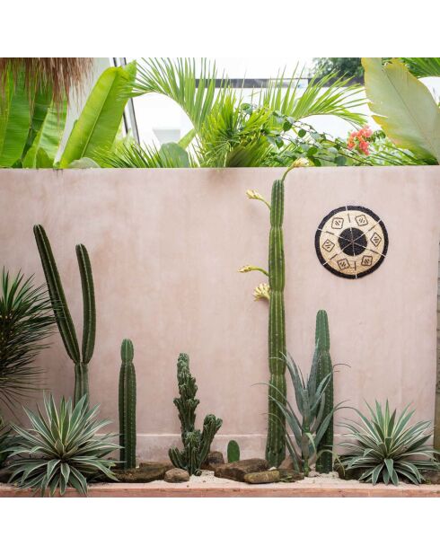 Cozumel zwart/bruin wandbord - D.50 cm