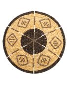 Cozumel zwart/bruin wandbord - D.50 cm