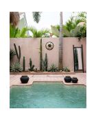 Cozumel zwart/bruin wandbord - D.50 cm