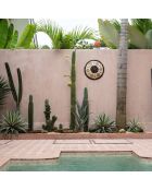 Cozumel zwart/bruin wandbord - D.50 cm