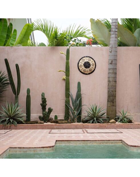 Cozumel zwart/bruin wandbord - D.50 cm