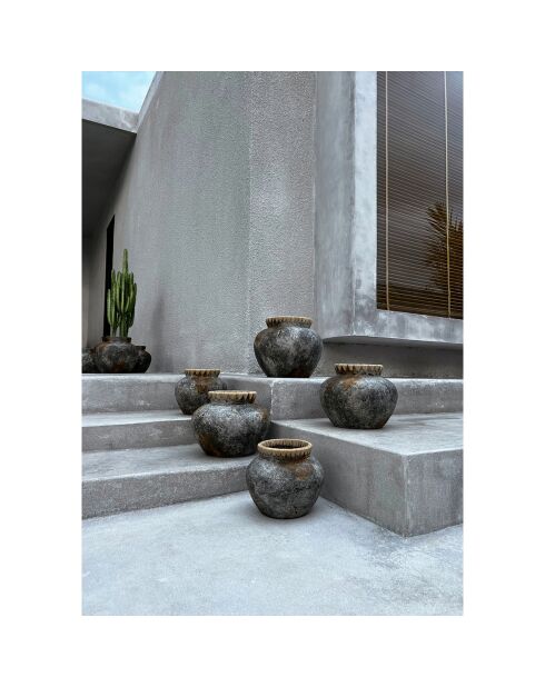 Vase antique Styly gris antique - D.33xH.27 cm