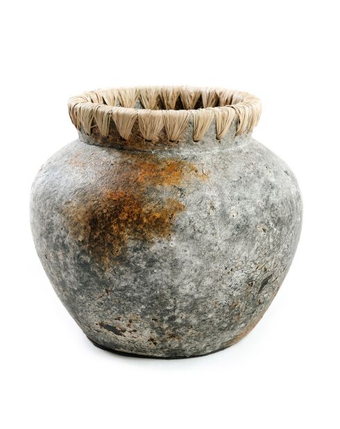 Vase antique Styly gris antique - D.22xH.19 cm