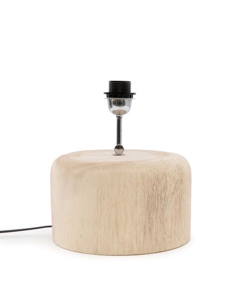 Lampe à poser en teak  naturel - 15x15x26 cm