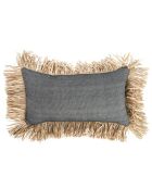 Housse de coussin Bonita naturel/noir - 50x30 cm