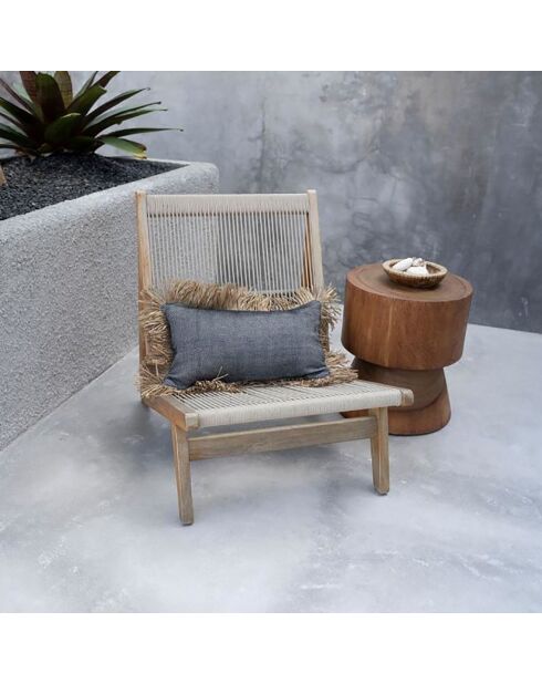 Bonita Kissenhülle natur/schwarz - 50x30 cm