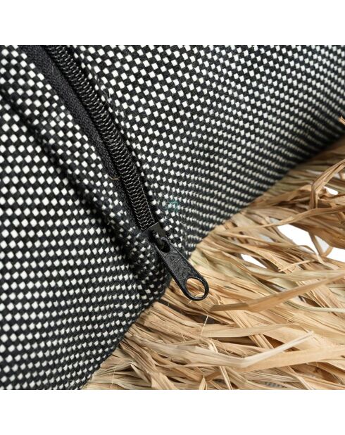 Funda de cojín Bonita natural/negra - 50x30 cm