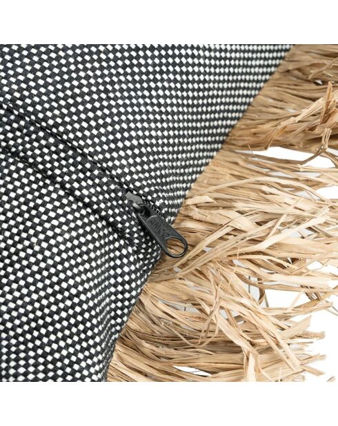 Bonita Kissenhülle natur/schwarz - 40x40 cm