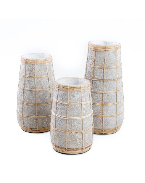 Vase béton Cutie béton naturel - D.14xH.22 cm
