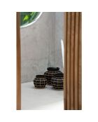 Vase Belly noir/naturel - D.33xH.27 cm