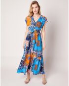 Robe Ophelio foulard bleu