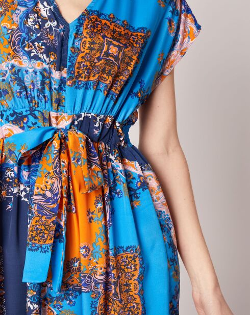 Robe Ophelio foulard bleu