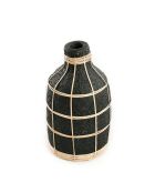 Vase Whoopy noir/naturel - D.13xH.24 cm