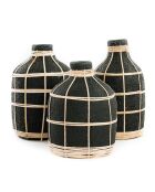 Vase Whoopy noir/naturel - D.13xH.24 cm