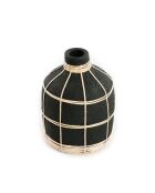 Vase Whoopy noir/naturel - D.13xH.19 cm
