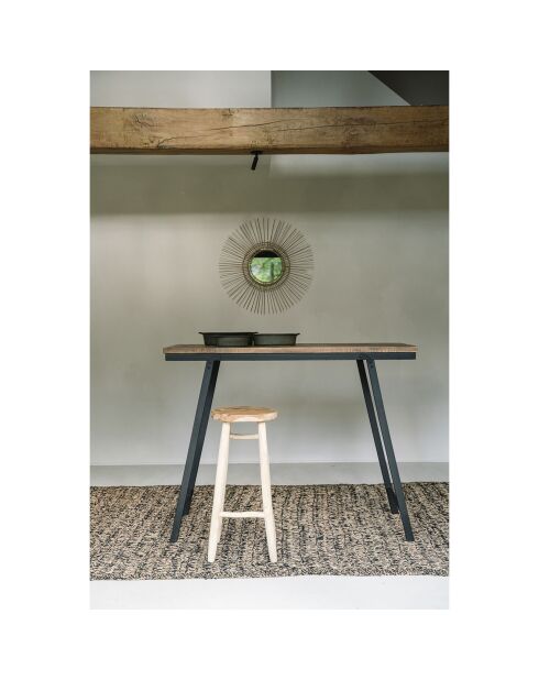 Miroir Tropical noir - D.90 cm
