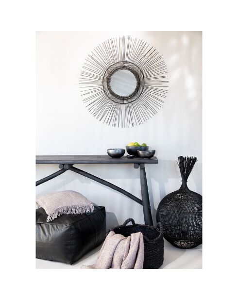 Miroir Tropical noir - D.90 cm