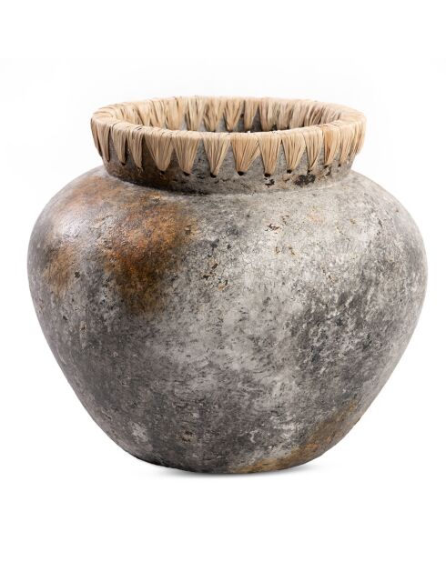 Vase antique Styly gris antique - D.29xH.23 cm