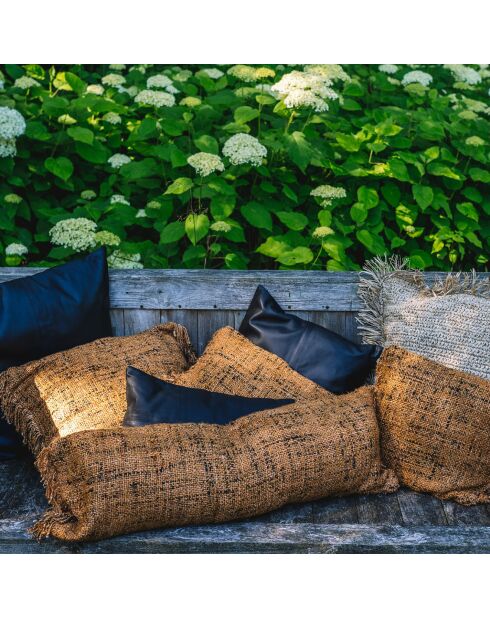 Funda de cojín Oh My Gee naranja/negra - 35x100 cm