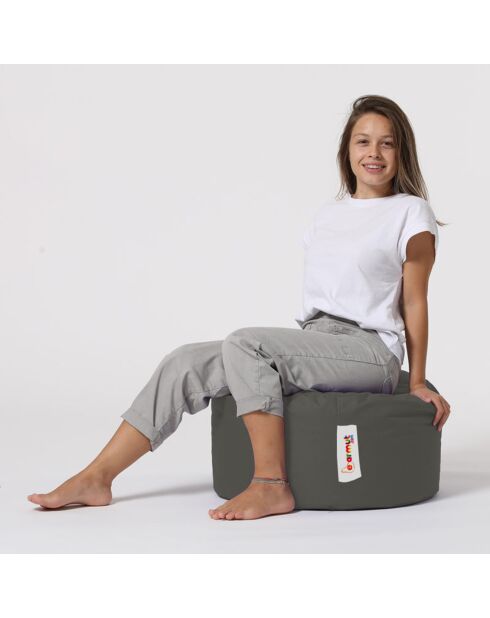 Pouf Round gris fumé - D.55x30 cm
