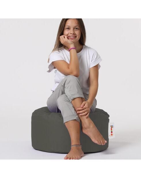 Pouf Round gris fumé - D.55x30 cm