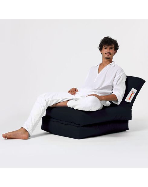 Pouf Siesta noir - 55x40x180 cm