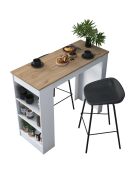 Table de bar ja103 noyer/blanc - 120x100x50 cm