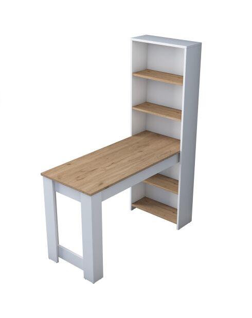 tavolino da bar ja102 noce/bianco - 120x153,6x53,8 cm