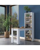 Table de bar ja102 noyer/blanc  - 120x153.6x53.8 cm