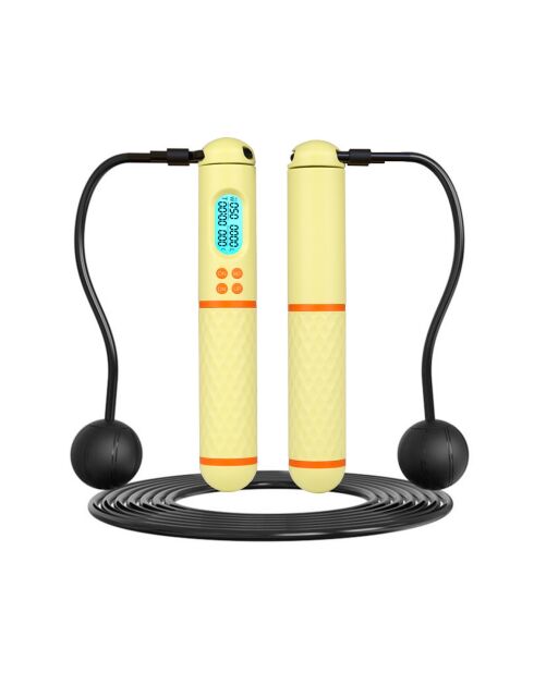Corde à sauter Sans Fil Digital jaune