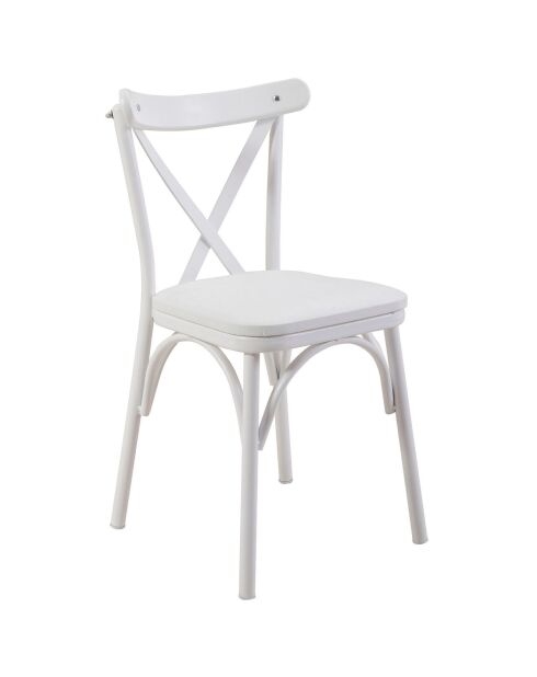 Table + 2 Chaises + Banc Olv blanc