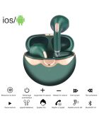 Écouteurs Bluetooth avec réduction de bruit verts