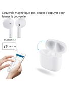 Écouteurs Bluetooth Sans Fil blancs