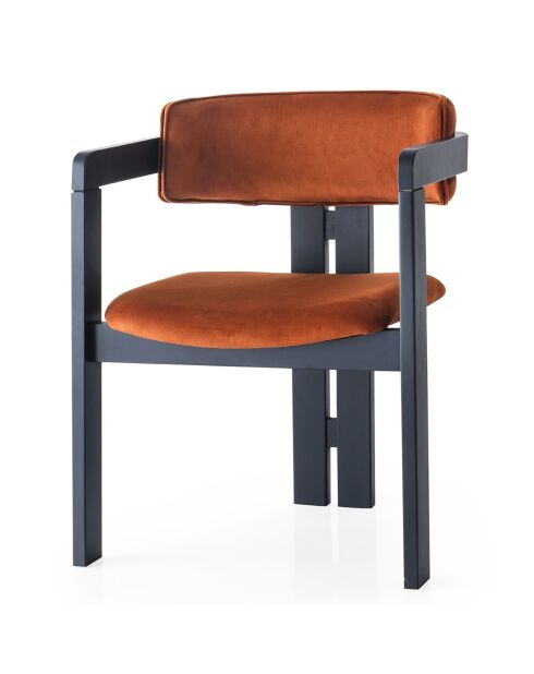 Silla Co naranja/negra - 58x76x49 cm