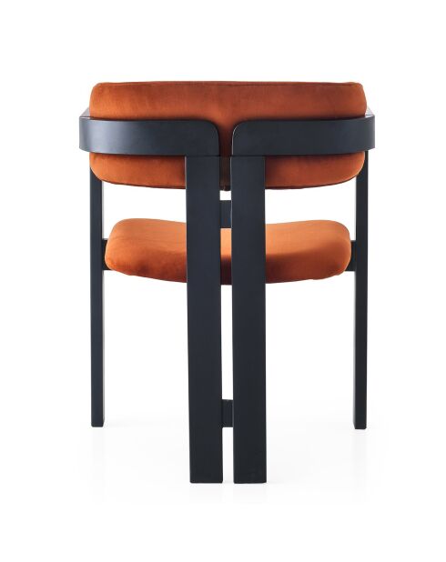 Silla Co naranja/negra - 58x76x49 cm