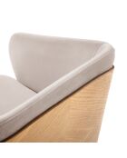 Chaise en Velours Tucan beige - 56x55x82 cm